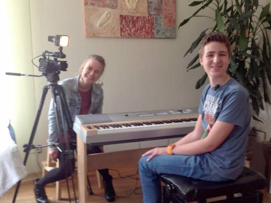 Tristan bei Filmaufnahmen